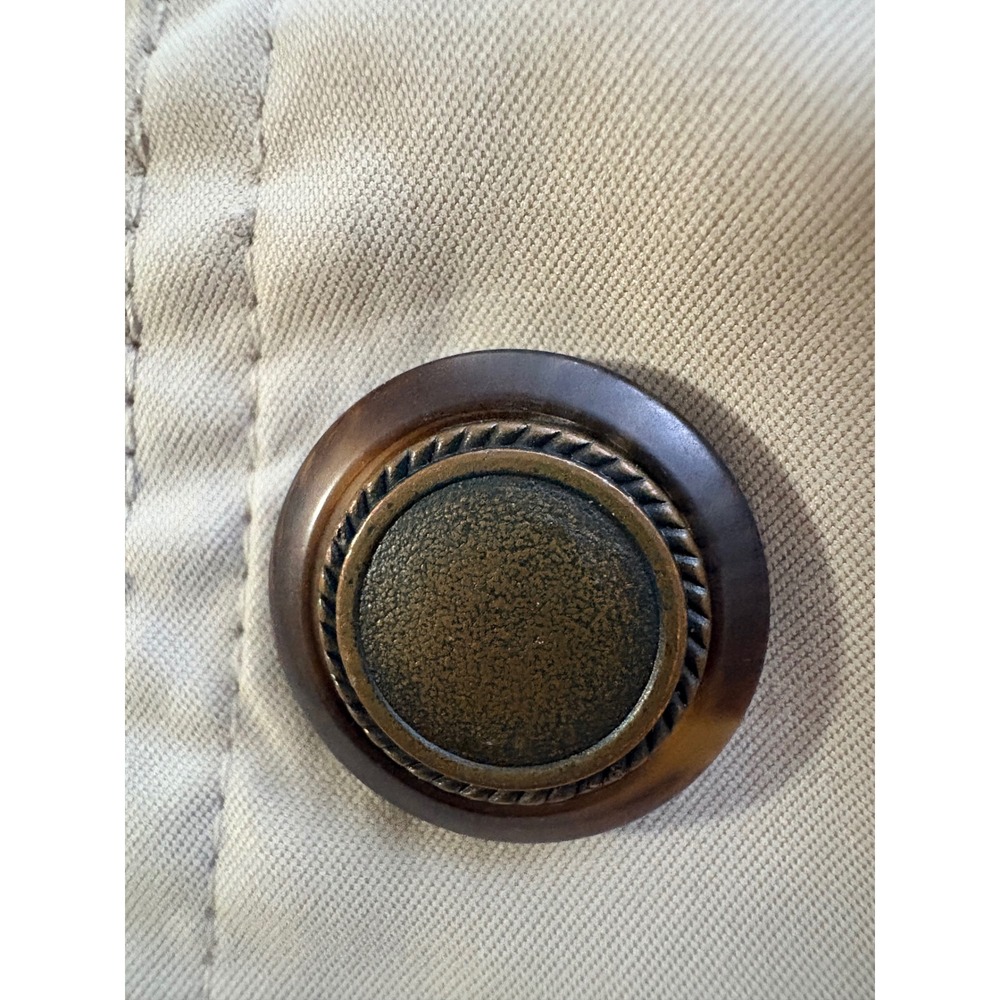 VTG Members Only‎ Casualwear Mens 2X Zip Up Bomber Jacket Beige Olive Green - Picture 7 of 13
